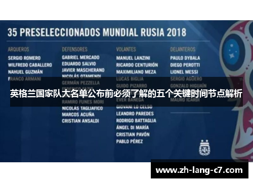 英格兰国家队大名单公布前必须了解的五个关键时间节点解析