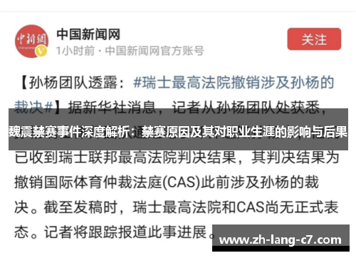 魏震禁赛事件深度解析：禁赛原因及其对职业生涯的影响与后果